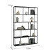 Nordic Living Room Floor Steel Bookshelf Iron Storage Rack