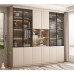 Light Luxury Bookshelf Cabinet Combination With Glass Door Custom Storage Cabinet Home Whole Wall Solid Wood Bookcase Light Luxury Bookshelf Cabinet Combination With Glass Door Custom Storage Cabinet Home Whole Wall Solid Wood Bookcase