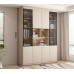 Light Luxury Bookshelf Cabinet Combination With Glass Door Custom Storage Cabinet Home Whole Wall Solid Wood Bookcase Light Luxury Bookshelf Cabinet Combination With Glass Door Custom Storage Cabinet Home Whole Wall Solid Wood Bookcase