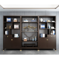 Modern Chinese Solid Wood Storage Bookcase Zen Style Bookshelf Divider Display Shelf Villa Show Home Furniture Modern Chinese Solid Wood Storage Bookcase Zen Style Bookshelf Divider Display Shelf Villa Show Home Furniture