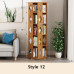 Rotating Bamboo Book Shelf Creative Bookcase 360 Degree Bookshelf as High as 194cm