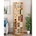 Rotating Bamboo Book Shelf Creative Bookcase 360 Degree Bookshelf as High as 194cm