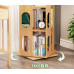 Rotating Bamboo Book Shelf Creative Bookcase 360 Degree Bookshelf as High as 194cm