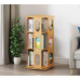 Rotating Bamboo Book Shelf Creative Bookcase 360 Degree Bookshelf as High as 194cm