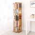 Rotating Bamboo Book Shelf Creative Bookcase 360 Degree Bookshelf as High as 194cm