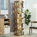 Rotating Bamboo Book Shelf Creative Bookcase 360 Degree Bookshelf as High as 194cm