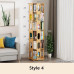 Rotating Bamboo Book Shelf Creative Bookcase 360 Degree Bookshelf as High as 194cm