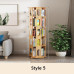 Rotating Bamboo Book Shelf Creative Bookcase 360 Degree Bookshelf as High as 194cm