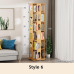 Rotating Bamboo Book Shelf Creative Bookcase 360 Degree Bookshelf as High as 194cm