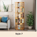 Rotating Bamboo Book Shelf Creative Bookcase 360 Degree Bookshelf as High as 194cm