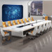 Modern White Large Conference Table Office Furniture Set for Training Negotiation