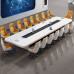 Modern White Large Conference Table Office Furniture Set for Training Negotiation