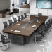 Large Office Conference Table Modern Furniture Set Round Corners