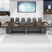 Large Office Conference Table Modern Furniture Set Round Corners