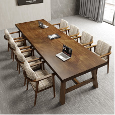 Large Office Desk Chair Set Simple Minimalist Solid Wood Conference Table Large Office Desk Chair Set Simple Minimalist Solid Wood Conference Table