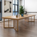 Modern Minimalist Wooden Conference Table Chair Set