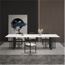 Scandinavian Marble Rectangular Office Desk Table Chairs Scandinavian Marble Rectangular Office Desk Table Chairs