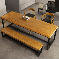 Minimalist Wood Rectangle Table Chairs Industrial Style Office PC Desk Minimalist Wood Rectangle Table Chairs Industrial Style Office PC Desk