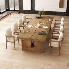 American Solid Wood Large Conference Table Chair Set Long Bar Table Workstation American Solid Wood Large Conference Table Chair Set Long Bar Table Workstation