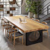 Real Wood Conference Table Desk Loft Iron Bar Desk Workstation Training Table Business Negotiating Office Table Chair Set