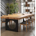 Real Wood Conference Table Desk Loft Iron Bar Desk Workstation Training Table Business Negotiating Office Table Chair Set