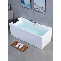 Acrylic Bathtub Mini Home Standalone Seamless Constant Temperature Heated Bubbling Massage Hydrotherapy