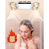 Threeinone Bathroom Lights with Steam Heater Fan Lighting