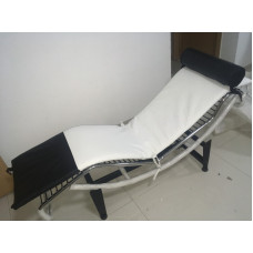 Mix Colored White And Black Cushion For Le Corbusier Lc4 Chaise Lounge Chair In Italian Leather Mix Colored White And Black Cushion For Le Corbusier Lc4 Chaise Lounge Chair In Italian Leather