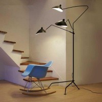 Serge Mouille Style Creative Reproduction Three Arms Floor Lamp