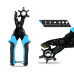 Advanced Leather Punch Plier Strap Hole Punch Tool (2 Flat +3 Round + 1 Oval Holes)