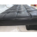 Barcelona Loveseat Cushions And Straps in Black Full Aniline Leather