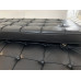 Barcelona Loveseat Cushions And Straps in Black Full Aniline Leather