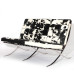 Cowhide Barcelona Loveseat Cushions With No Piping