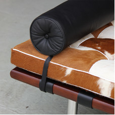 Barcelona Bolster Cylindrical Pillow For Daybed Or Bench Or Chair In Full Grain Leather