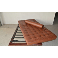 Barcelona Bolster Cylindrical Pillow For Daybed Or Bench Or Chair In Nappa Leather