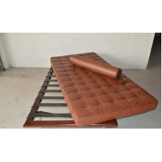 Barcelona Bolster Cylindrical Pillow For Daybed Or Bench Or Chair In Nappa Leather