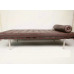 Barcelona Bolster Cylindrical Pillow For Daybed Or Bench Or Chair In Aniline Leather
