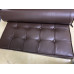 Dark Coffee Brown Nappa Leather Barcelona Chair Cushions and Straps