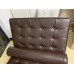 Dark Coffee Brown Nappa Leather Barcelona Chair Cushions and Straps