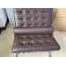 Dark Coffee Brown Nappa Leather Barcelona Chair Cushions and Straps