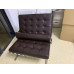 Dark Coffee Brown Nappa Leather Barcelona Chair Cushions and Straps