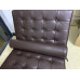 Dark Coffee Brown Nappa Leather Barcelona Chair Cushions and Straps