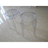 Kartell Style Ghost Bar Stool,Small Size In Transparent Clear Color